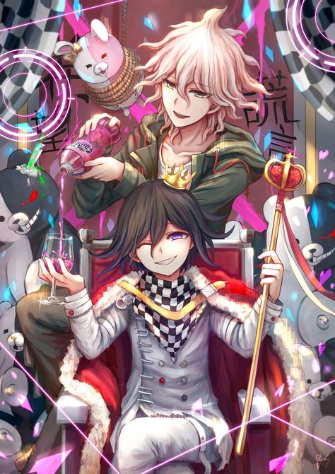 A SIN Aesthetic Vintage Posters, Kokichi And Nagito, Nagito And Kokichi, Rap Posters, Living Room Decor Aesthetic, Animation Poster, Kokichi Oma, Kokichi Ouma, Room Decor Aesthetic