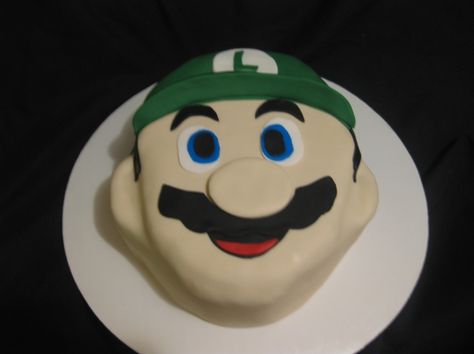 Luigi Cake Luigi Birthday Cake, Luigi Cake, Luigi Birthday, 9 Cake, Pull Apart Cake, Mario Stuff, Snickers Bar, Super Mario Birthday, Cake Shapes