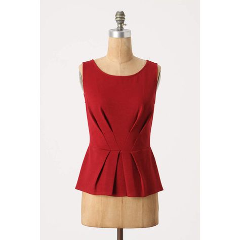 Tucked Peplum Tank ($30) found on Polyvore Red Peplum Tops, Wardrobe Inspiration, Anthropologie Top, Knit Tees, Knitting Women, Style Me Pretty, African Fashion, Blouse Designs, Peplum Top