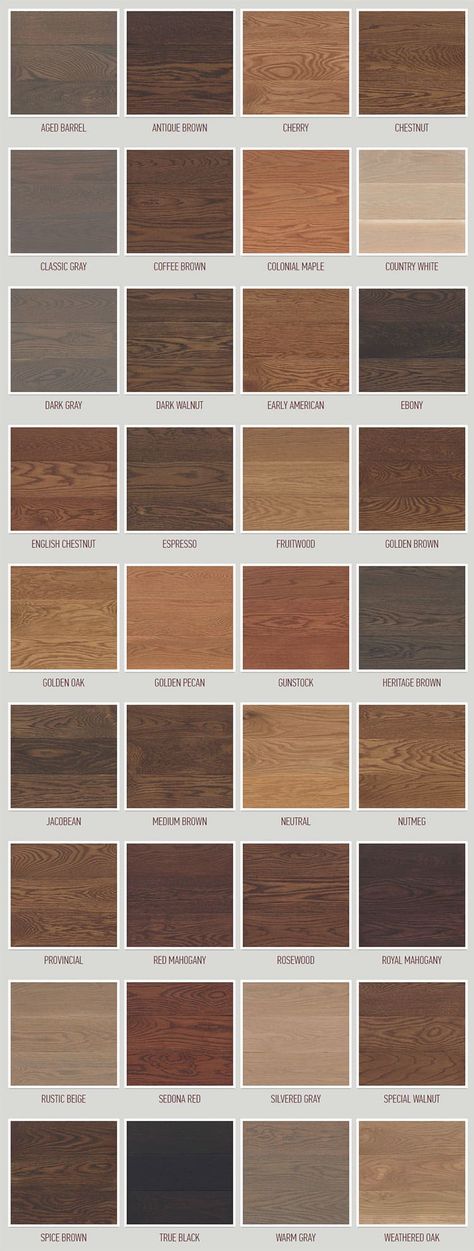 What Color Should I Stain My Wood Floors? Maple Floor Stain Colors, Stain Colors On Maple Wood, Hardwood Floor Stain Colors, Oak Floor Stains, Cherry Wood Stain, Floor Stain Colors, Staining Wood Floors, Wood Floor Stain Colors, Types Of Hardwood Floors