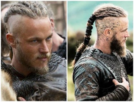 penteado-viking-masculino-dicas Ragnar Lothbrok Hair, Ragnar Hair, Warrior Braid, Viking Haircut, Man With Long Hair, Men With Long Hair, Black Hair Band, Braided Man Bun, Braided Beard