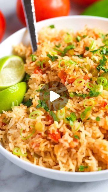 Adam + Joanne on Instagram: "The rice recipe I’ve been making on repeat for the last month.⬇️ This rice (inspired by Mexican rice also called Spanish rice) has fresh flavor from onion, LOTS of garlic, Anaheim peppers and fresh tomatoes. It cooks for 14 minutes on low and then sits covered with a lid for 10 so it gets super light and fluffy! 🌟 The recipe is linked on our bio. #spanishrice #texmex #rice #sidedish #recipes" Spicy Rice Recipe, Stuffed Anaheim Peppers, Spicy Rice, Tastemade Recipes, Easy Rice Recipes, Mexican Rice, Party Food Buffet, Spanish Rice, Hispanic Food