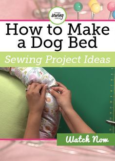 Dog Bed Sewing, Make A Dog Bed, Dog Bed Sewing Pattern, Sewing Project Ideas, Diy Pet Bed, Diy Dog Bed, Sewing Circles, Beginner Sewing, Duck Cloth