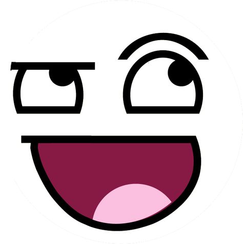 Lol Face, Epic Face, Face Meme, Smart Work, Face Png, Pretty Artwork, Face Icon, Troll Face, Transparent Image