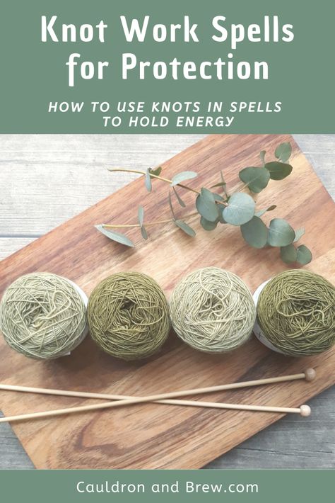 How to Use Knots in Spellwork to Hold Energy.   Protection and prosperity magick are most easily worked into knots or sigils because it is energy that you want to attract or keep close to yourself.   #witchcraft #spells #knots #occult #energy Spells For Protection, Work Spells, Knot Magic, Cheap Yarn, Wiccan Crafts, Star Crochet, Hemp Yarn, Summer Yarn, Wiccan Spell Book