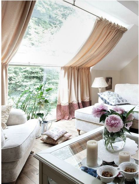 Muted and Beautiful. Ieva Anskaitiene's Home featured in Llama's Valley Attic Window, Casa Vintage, Attic Renovation, Attic Remodel, Attic Bedroom, Attic Rooms, Vintage Interiors, My Dream Home, Ideal Home