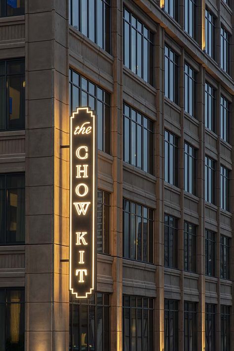 The Chow Kit Kuala Lumpur, An Ormond Hotel Designed by Studio Tack Hotel Signage, Architectural Signage, Wayfinding Signage, Environmental Design, Signage Design, Hotel Design, Shop Display, Chow Chow, 로고 디자인