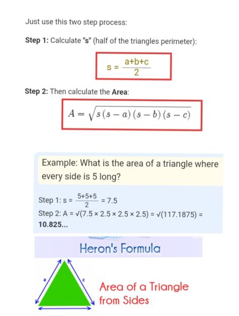 Herons Formula Class 9, Phonics Blends Worksheets, Area Formula, Phonics Blends, Triangle Worksheet, Instagram Black Theme, Blends Worksheets, Number Theory, Triangle Area