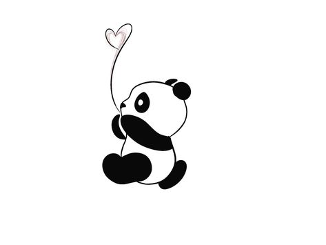 Panda Bear Tattoos, Matching Tattoos For Couples, Pet Tattoo Ideas, Tiny Panda, Couple Tattoo Ideas, Cute Panda Drawing, Pet Tattoos, Tattoos For Couples, Balloon Tattoo