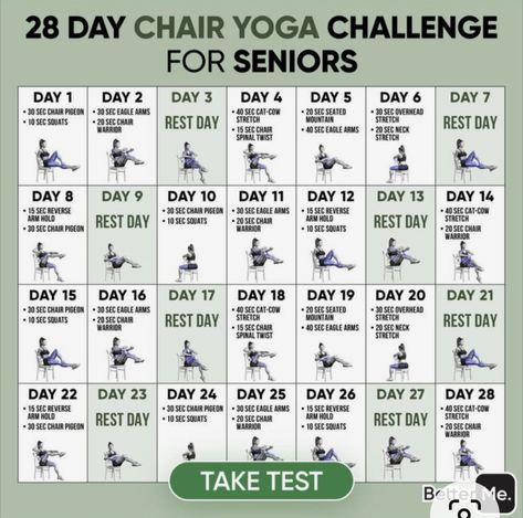 28 Day Chair Workout, 28 Day Chair Yoga For Seniors Printable, 28 Day Chair Yoga Free, Yoga Chair Exercises For Seniors, 28 Day Chair Workout Challenge, 28 Day Chair Yoga For Seniors Free, 28 Day Chair Yoga, Chair Exercises For Abs, Chair Yoga For Seniors