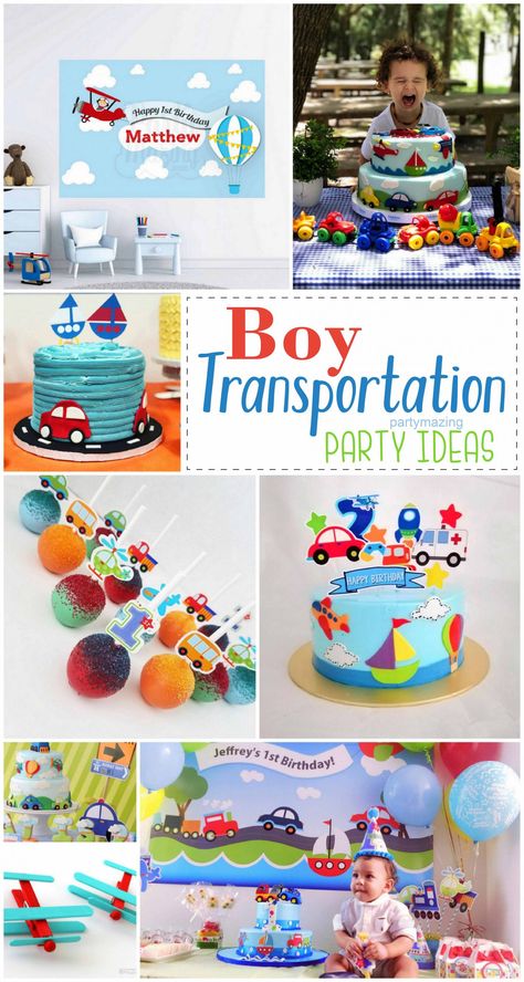 Vehicle Party Theme, Vehicles Birthday Theme, Car Theme Decoration Ideas, Vehicle Themed Birthday Party, Transportation Theme Birthday Party, Transportation Birthday Party Ideas, Vehicles Birthday Party, Vehicle Birthday Party, Ideas Food Party