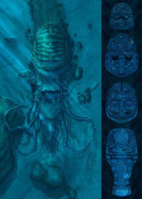 Limithron | Crashed Nautiloid Maps Ghosts Of Saltmarsh, Icewind Dale, Cartographers Guild, Fantasy Map Making, Mind Flayer, Fantasy Town, Tabletop Rpg Maps, Dnd Maps, Rpg Maps