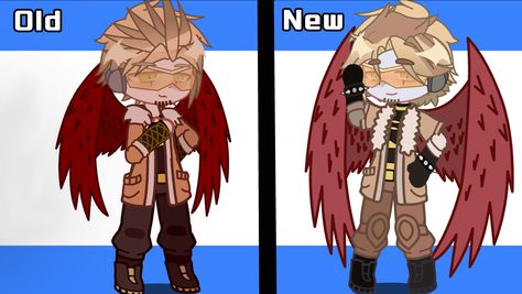 Mha Hawks Gacha Club, Denki Kaminari Gacha Club Oc, Gacha Mha Oc, Mha Gacha Club, Mha Gacha, Hawks Mha, Mha Characters, Gacha Edits, Oc Gacha