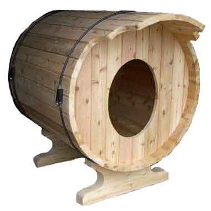 recycled wine barrel doggie house- We used to use these for our show dogs. :) Good times. :) Barrel Dog House, Cat Bird, Living Roofs, Wine Decor, Dog Projects, Pet House, Creature Comforts, Eco Chic, Small Pillows