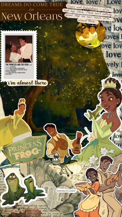 princess and the frog #disney #beauty #vintage #outfitinspo Cute Princess And The Frog Wallpapers, Princess And The Frog Room Decor, Princess And The Frog Aesthetic, Fav Princess, Coquette Wallpaper, Princesa Tiana, Frog Wallpaper, Prom Inspo, Chill Room