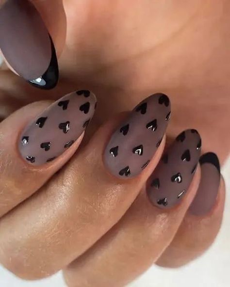 Cute Black Nails, Unghie Sfumate, Black Nail Art, Her Nails, Black Nail Designs, Black Nail, Cool Nail Designs, Chic Nails, Nail Polishes