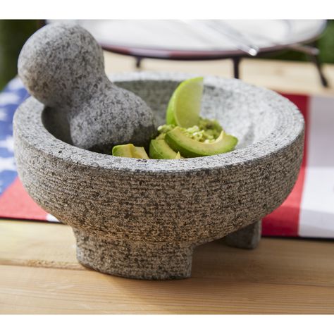 Kitchen Stone, Guacamole Salsa, Kitchen Wares, Mortar Pestle, Le Creuset Stoneware, Stone Bowl, Mini Backpacks, Kitchen Ware, Indian Cooking