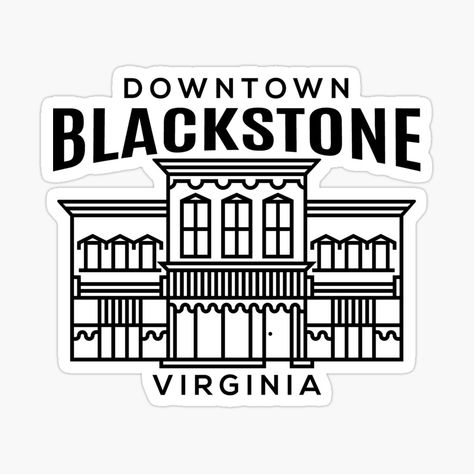 Get my art printed on awesome products. Support me at Redbubble #RBandME: https://www.redbubble.com/i/sticker/Downtown-Blackstone-Virginia-by-HalpinDesign/59775491.EJUG5?asc=u Martinsville Virginia, Southport North Carolina, Gloucester Virginia, White Plains New York, Luray Virginia, Danville Virginia, Downtown Asheville Nc, Lexington Virginia, Staunton Virginia