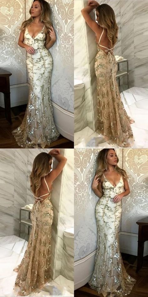 806beafe154032a5b818e97b4420ad98desc53268088ri Pro Dresses, Blue Long Prom Dresses, Prom Dresses Backless, Golden Mermaid, Modest Formal Dresses, Lace Prom Dresses, Mermaid Prom Dresses Lace, Dresses V Neck, Gold Prom Dresses