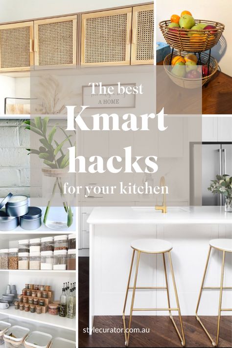 Kmart Bathroom, Pantry Hacks, Kmart Decor, Budget Diy Home Decor, Kitchen Storage Bench, Design Home Ideas, Kmart Home, Kmart Hacks, Dining Room Pantry