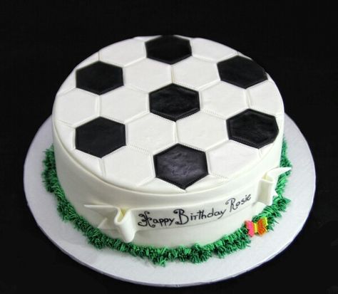 C Birthday Cakes For Boys, Soccer Ball Cake, Soccer Birthday Cakes, Cookies And Brownies, Soccer Cake, Soccer Birthday Parties, Fondant Cake Designs, Birthday Cake For Him, Sport Cakes