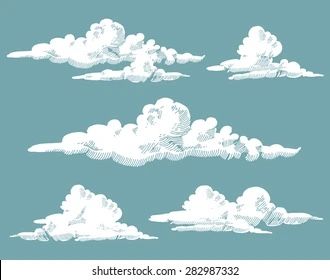 Cloud Sketch, Vintage Clouds, Cloud Texture, Cloud Illustration, Alien Drawings, Texture Drawing, Cloud Vector, Cloud Drawing, Studio Ghibli Art