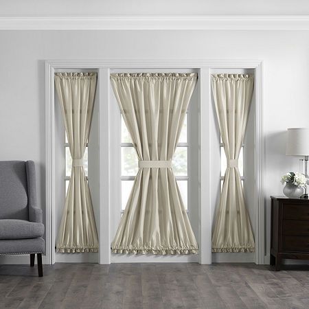 Pocket French Doors, French Door Curtain Panels, Door Panel Curtains, French Door Curtain, Single French Door, French Door Windows, French Door Curtains, Curtain For Door Window, Silk Dupioni