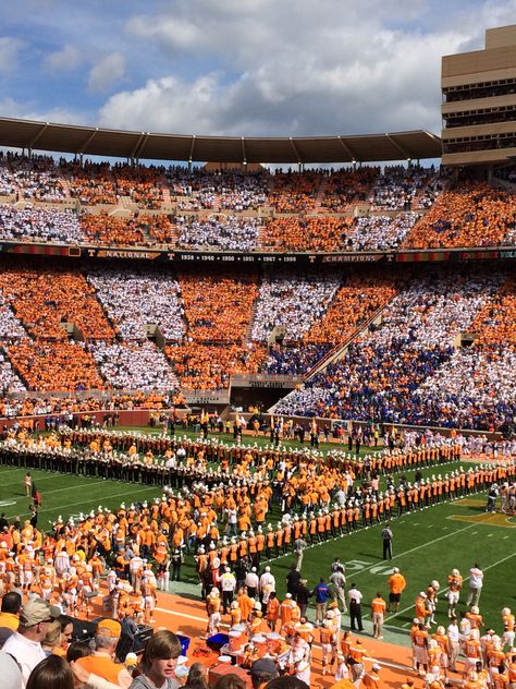 Tennessee vs Florida 2014 the first time ever to checkerboard Neyland stadium Tennessee Vs Florida, Neyland Stadium, University Of Tennessee, Tennessee, Dolores Park, First Time, The First, University, Florida