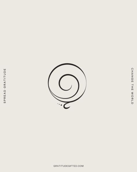 Gratitude Symbol Tattoo, Symbol For Gratitude, Gratitude Symbol, Gratitude Tattoo, Unique Tattoos With Meaning, Spiral Tattoos, Petit Tattoo, Clever Tattoos, Yoga Logo