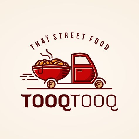 NEW LOGO for our Thaï Food Truck Food Logo Inspiration, Food Truck Design Logo, Truck Logo, Nutrition Logo, Monster Trucks Birthday Party, Thai Street Food, Food Truck Design, Logo Restaurant, Truck Design