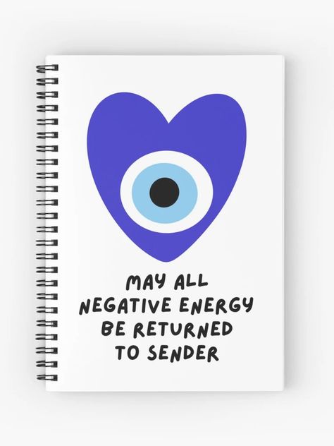 "Evil Eye Bad Energy Return to Sender" Journal for Sale by Maya Mey Aroyo | Redbubble Evil Eye Return To Sender, Vision Board Book, Return To Sender, Bad Energy, Board Book, A Journal, Negative Energy, Evil Eye, Vision Board