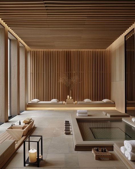 Massive project comin’ in hot! The vibe is going to be a super modern Parisian hotel, with some desert zen vibes. Swipe through for some of the inspo. What should we call this project?! Drop some ideas in the comments Japandi Hotel, Home Spa Room, Parisian Hotel, Zen Vibes, Modern Parisian, Modern Spa, Wellness Studio, Spa Interior, Spa Inspiration