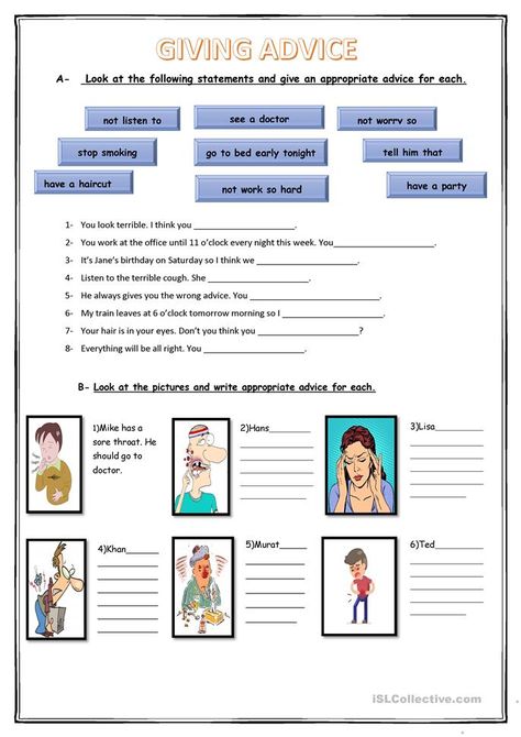 health problems and modals - English ESL Worksheets for distance learning and physical classrooms Health Problems Worksheet, Modal Verbs, Matter Worksheets, Giving Advice, Advanced Vocabulary, Work Sheet, Spelling Rules, Teaching Techniques, English Classroom