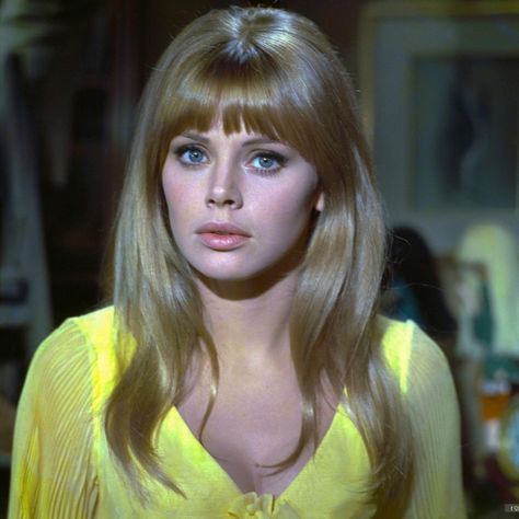 1970s Hairstyles For Long Hair, 60s Bangs, London Nightclubs, Swedish Beauty, Britt Ekland, Bond Girls, Honey Blonde Hair, Honey Blonde, Dream Hair