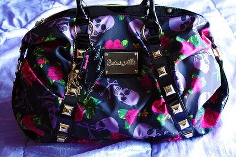 Cute Betsy Johnson Bags, Skull Handbags, Skull Purse, Skull Bags, Betsey Johnson Purses, Rocker Girl, Betsey Johnson Bags, Betsy Johnson, Cute Bags