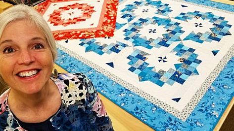 Ring Wreath Hobby Quilt With Donna Jordan | DIY Joy Projects and Crafts Ideas Donna Jordan Quilt Tutorials, Jordan Fabrics Tutorials, Jordan Quilts, Quilting Stars, Jordan Fabrics, Grandmothers Flower Garden Quilt, Diy Joy, Grandmothers Flower Garden, Ring Wreath