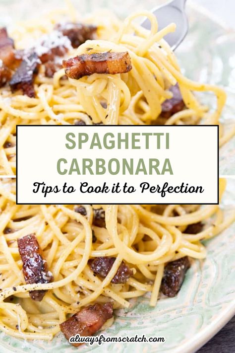 Craving a comforting bowl of pasta? This spaghetti carbonara recipe is just what you need! Packed with flavor and richness, it’s an easy dish to master with the right tips for perfect carbonara. Learn how to make carbonara like an Italian chef, creating an authentic experience right in your home. From selecting the best ingredients to achieving the perfect texture, this guide has you covered. Enjoy the satisfaction of serving a delicious homemade spaghetti carbonara! Italian Pasta Carbonara, Spaghetti Carbonara Easy, Pasta Carbonara Recipe Authentic, Carbonara Pasta Easy, Best Carbonara Recipe, Recipes Using Italian Sausage, Carbonara Recipe Authentic, Italian Carbonara Recipe, Italian Holiday Recipes