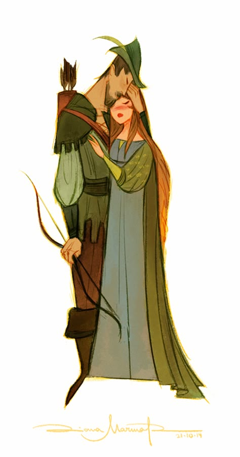 Maid Marian Art, Robin Hood Character Design, Robin Hood Illustration, Robin Hood Drawing, Maid Character Design, Hood Character Design, Robin Hood Art, Robin Hood Cartoon, Hood Drawing