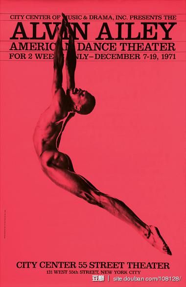 TheArtOfPoster Alvin Ailey Poster, Dance Show Poster Design, Alvin Ailey Dancers, Dance Branding, Theater Branding, Theatre Magazine, 70 Aesthetic, Dance Posters, Otl Aicher