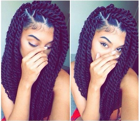 Long Thick Twists Havanna Twist, Black Hair Magazine, Faux Loc, Hair Colorful, Twisted Hair, Big Box Braids, Havana Twist, Marley Twists, American Hairstyles