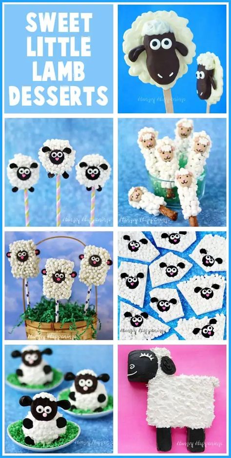 Sheep Rice Krispie Treats, Sheep Treats Homemade, Sheep Pretzels, Sheep Desserts, Sheep Treats, Easter Lambs, Pretzel Pops, Bible Quizzing, Party Corner