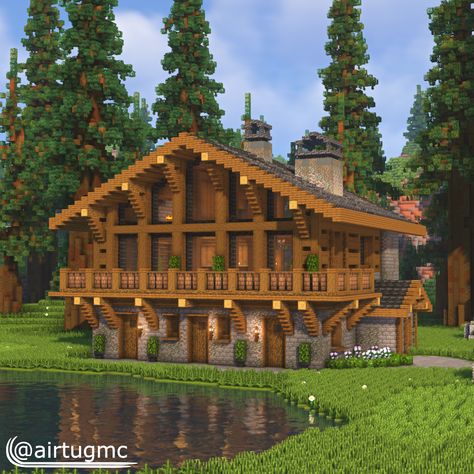 Minecraft Cabin, Minecraft Houses Survival, Minecraft House Plans, Bangunan Minecraft, Minecraft Modern, Minecraft Cottage, Minecraft House Tutorials, Cool Minecraft Creations, Cute Minecraft Houses