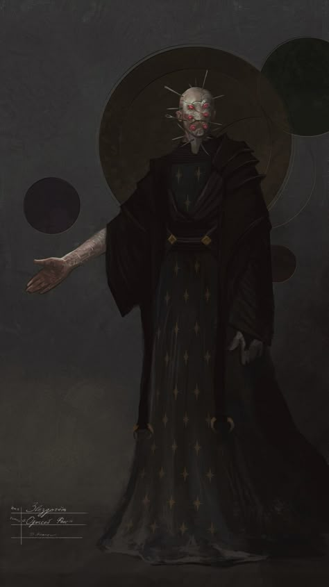 Stargazer, Denis Kornev on ArtStation at https://www.artstation.com/artwork/KeoZqy New World Aesthetic, Dnd Undead, Fantasy Dress Design, Thievery Corporation, Horror Vibes, Modern Medieval, Male Witch, World Aesthetic, Evil Villains