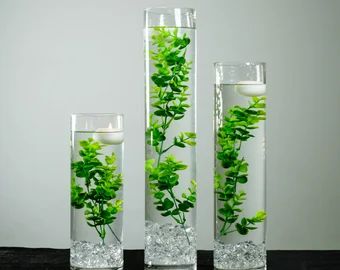 VallariDecor - Etsy Up Centerpieces, Centerpiece With Floating Candles, Writing Gifs, Water Centerpieces, Silk Flower Centerpieces, Terrarium Centerpiece, Candle Table Centerpieces, Terrarium Wedding, 25 Anniversary