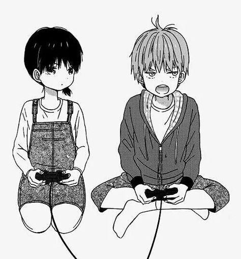 Poses Manga, Anime Child, Shoujo Manga, Manga Cosplay, Anime Couples Manga, Playing Video Games, Manga Characters, Anime Poses Reference, Art Anime