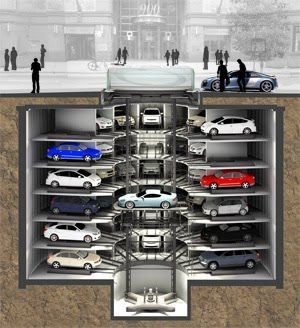 Parking Plan, Mansion Homes, Garage Systems, Underground Garage, Cool Garages, Parking Solutions, Luxury Garage, Garage Tools, Parking Design