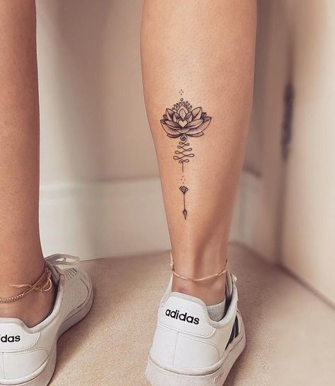 Lotus Flower Tattoo Wrist, Flower Tattoo Ideas For Women, Leg Tattoos For Women, Lotus Flower Tattoo Ideas, Small Flower Tattoos For Women, Tattoo On Leg, Lower Leg Tattoos, Flower Tattoo Ideas, Waist Tattoos