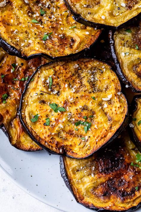 Air Fryer Eggplant – WellPlated.com Baby Eggplant Recipes, Fried Eggplant Recipes, Eggplant Side Dishes, Vegan Eggplant Recipes, Air Fryer Eggplant, Eggplant Recipes Healthy, Cooking Eggplant, Baby Eggplant, Crispy Eggplant