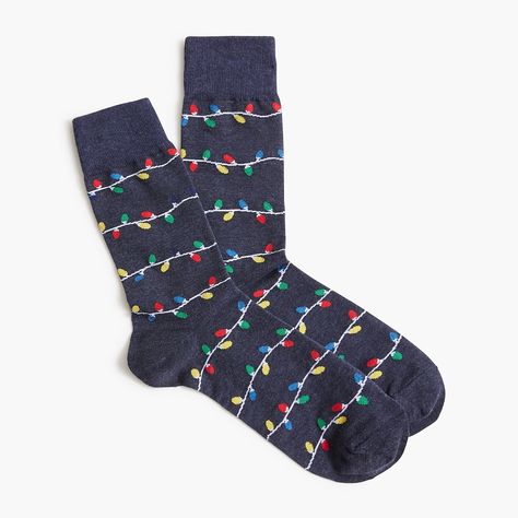 Christmas Lights Socks Socks Men, Socks For Men, Deer Head, Christmas Socks, J Crew Factory, Mens Socks, The Christmas, Christmas Lights, Gift Guide