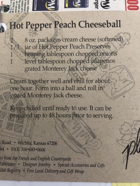 Hot Pepper Jelly Cheese Balls, Trisha Yearwood Charleston Cheese Dip, Red Pepper Jelly Cheese Ball, Hot Pepper Peach Cheese Ball, Pineapple Pecan Cheeseball 12 Tomatoes, Peach Preserves, Monterey Jack Cheese, Cheese Ball, Chopped Onions